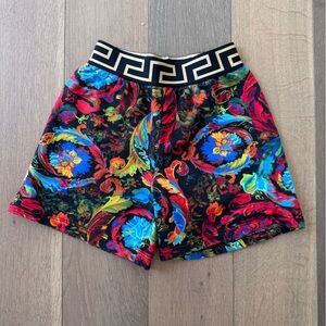 Versace High Waist Floral Patterned Shorts
